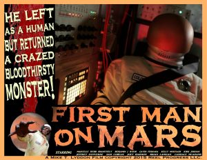 retro lobby card first man on mars