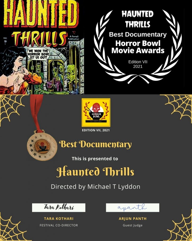 haunted thrills wins best documentary horror bowl movie awards